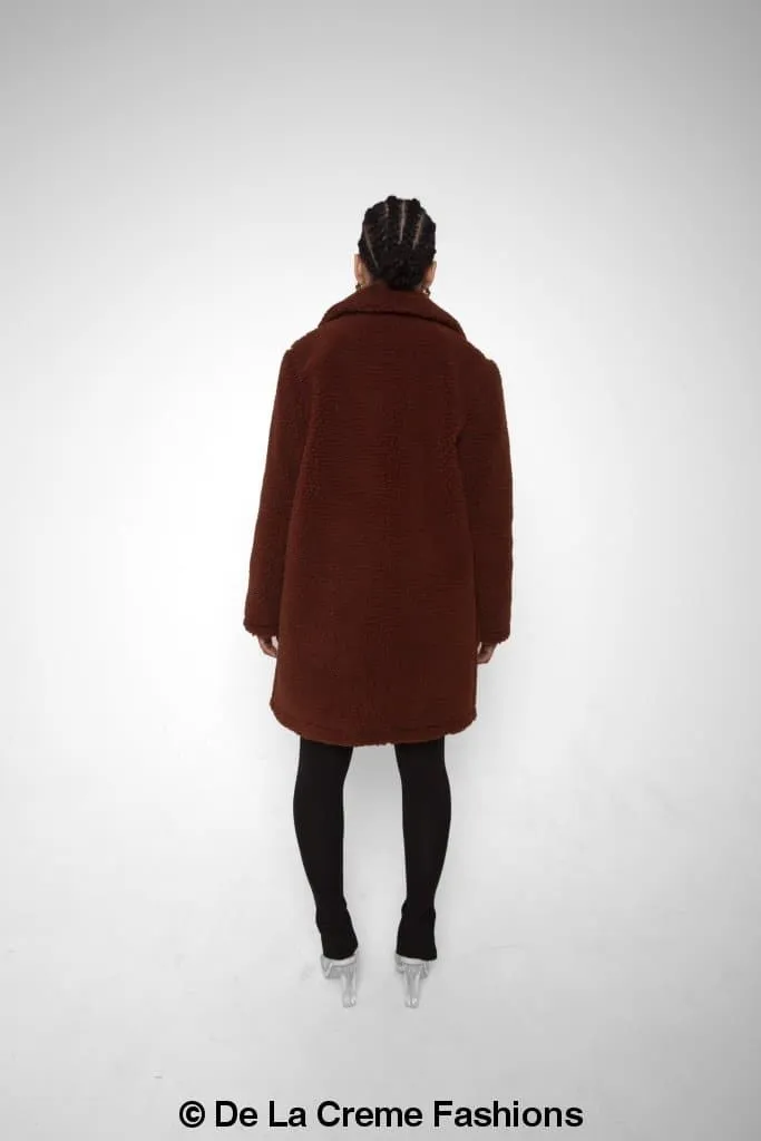 Abrigo Jacqueline Oversized Teddy Coat