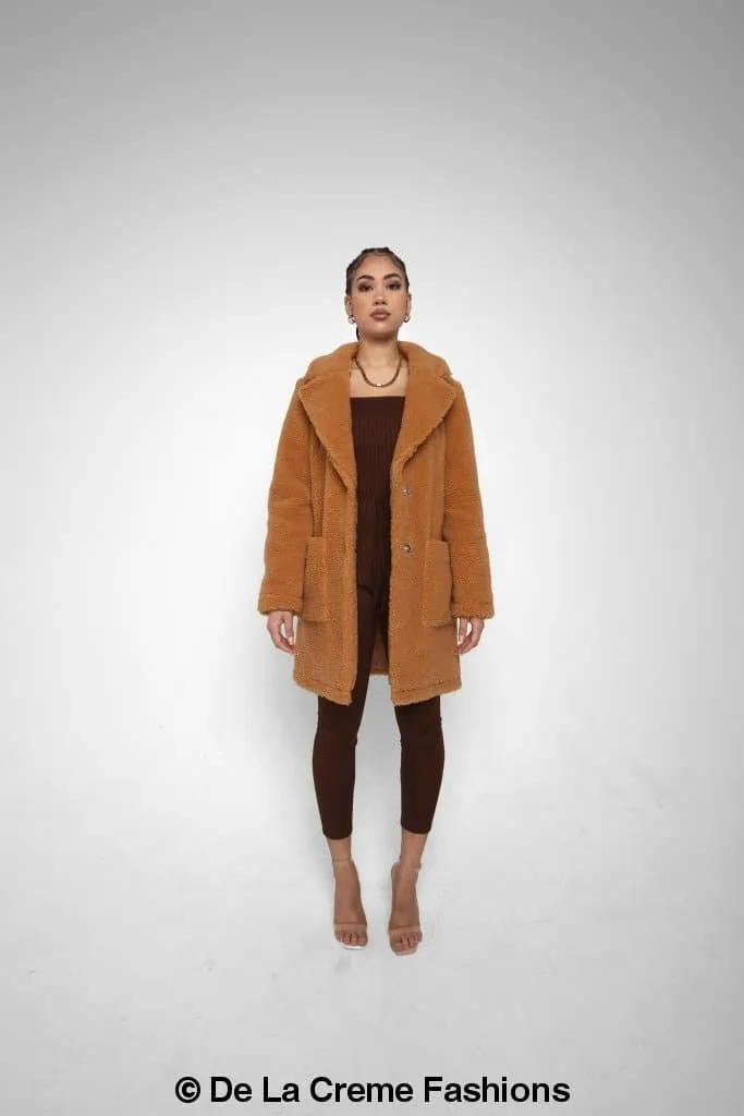 Abrigo Jacqueline Oversized Teddy Coat