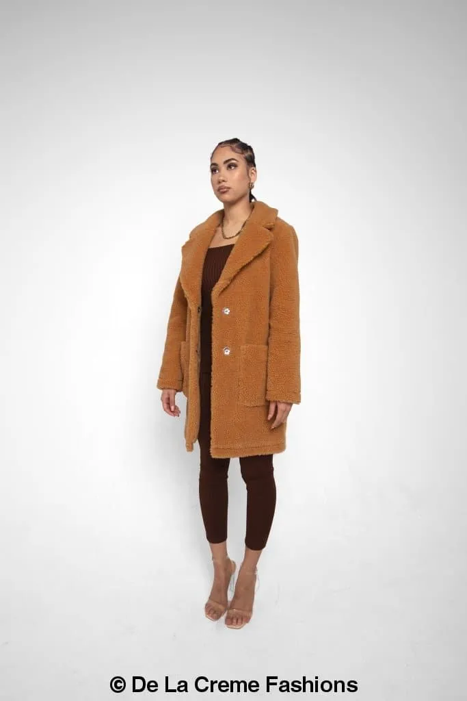 Abrigo Jacqueline Oversized Teddy Coat