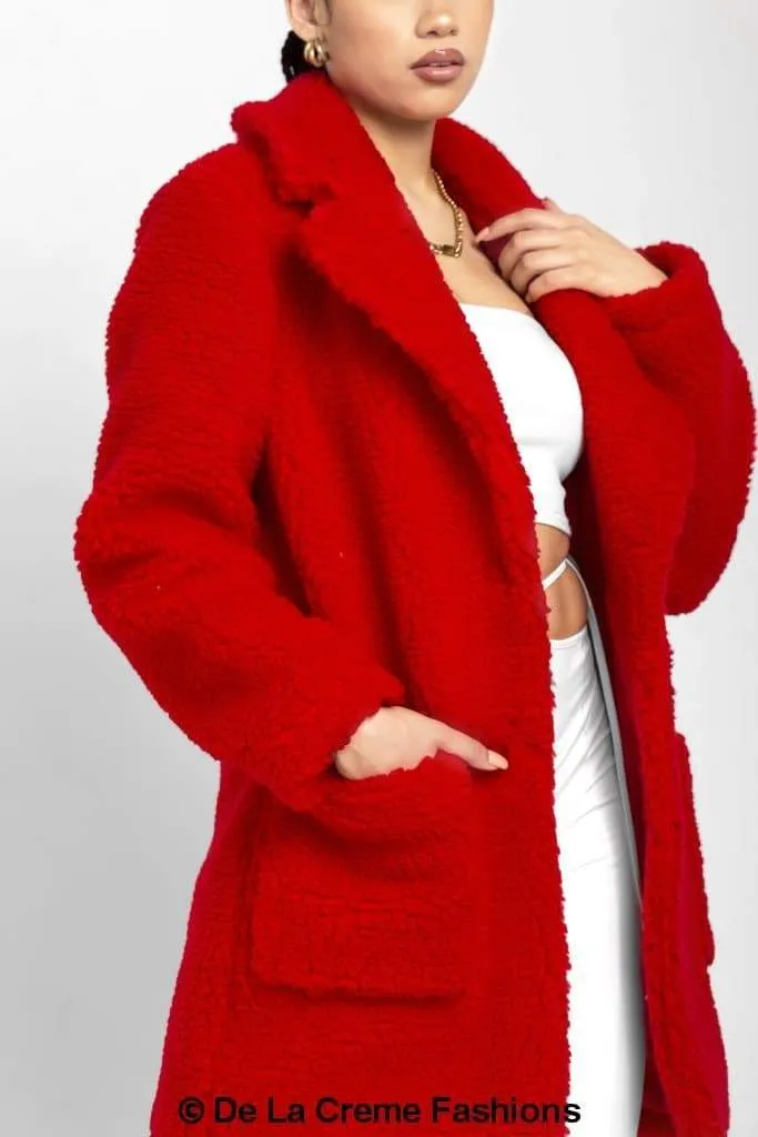 Abrigo Jacqueline Oversized Teddy Coat