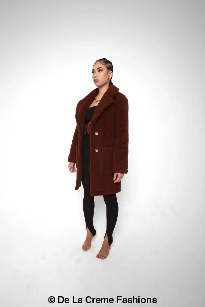 Abrigo Jacqueline Oversized Teddy Coat