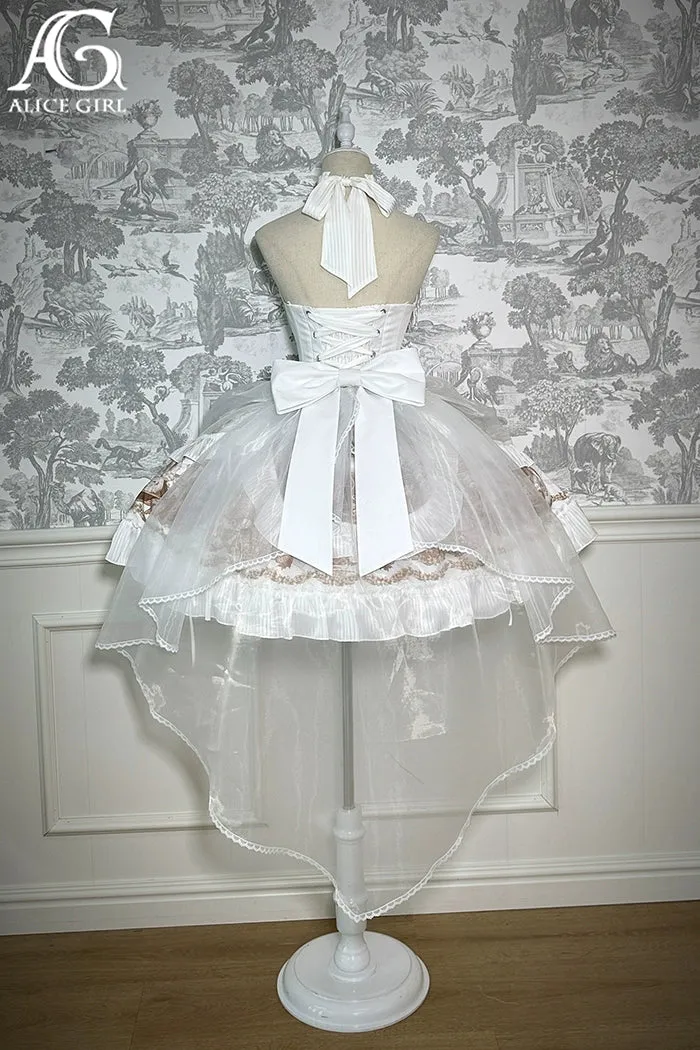 Alice Girl~Doll Mystery~Gothic Lolita Dress Ribbon Tie Halter Dress