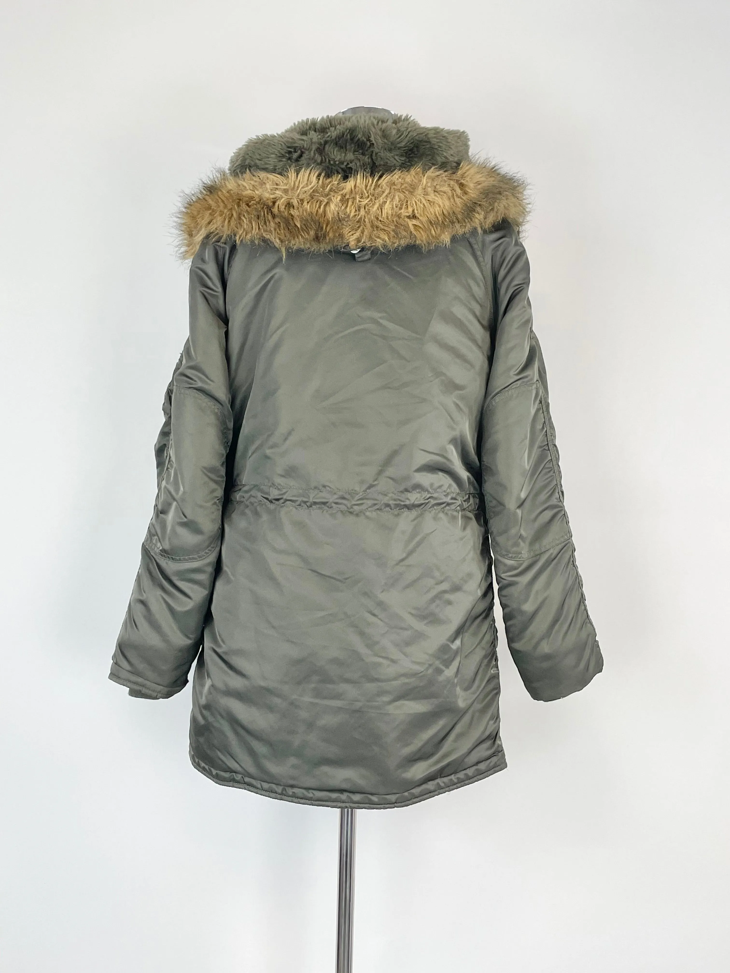 Alpha Industries Khaki Aviation-Inspired Parka - L