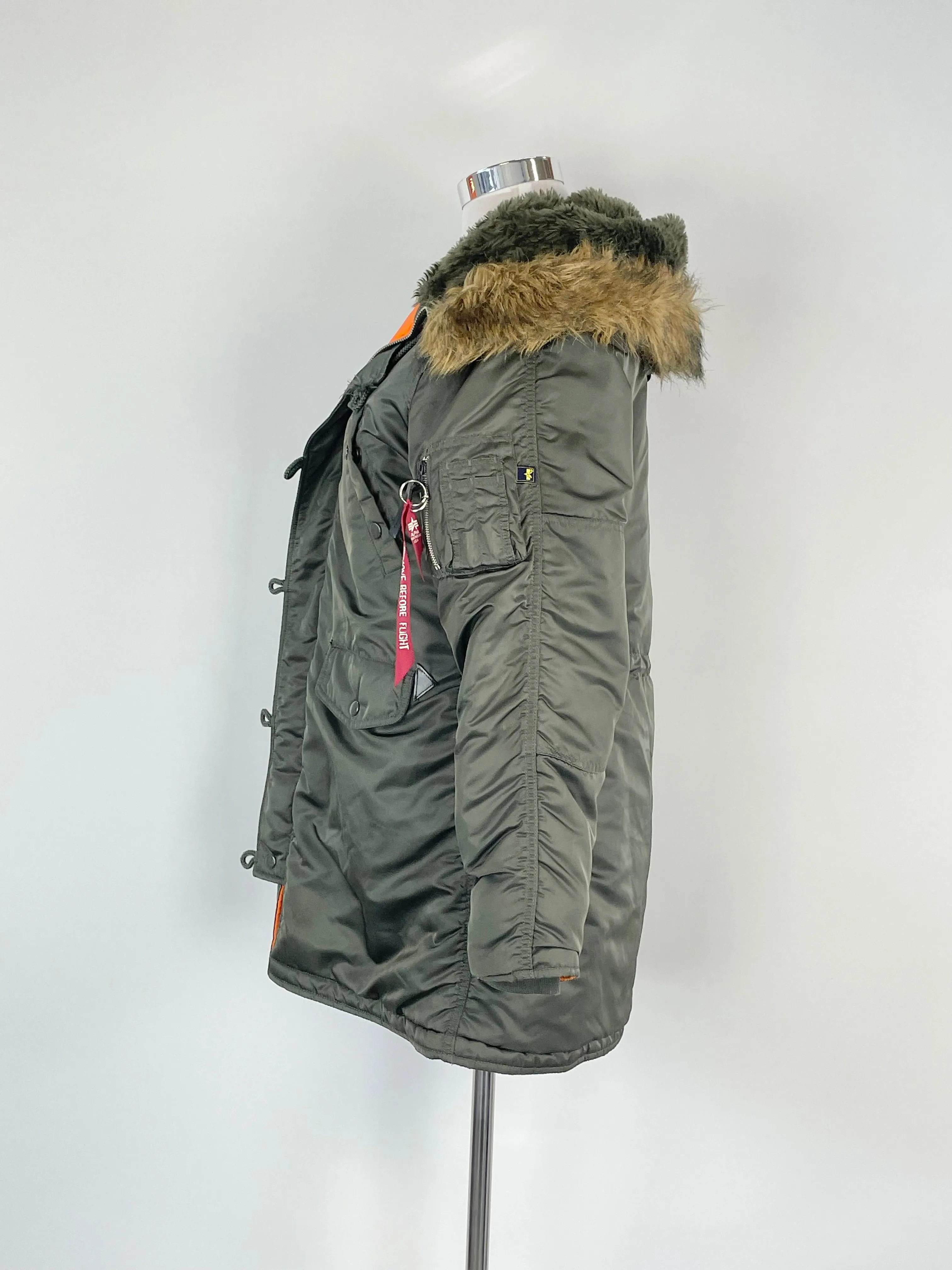 Alpha Industries Khaki Aviation-Inspired Parka - L