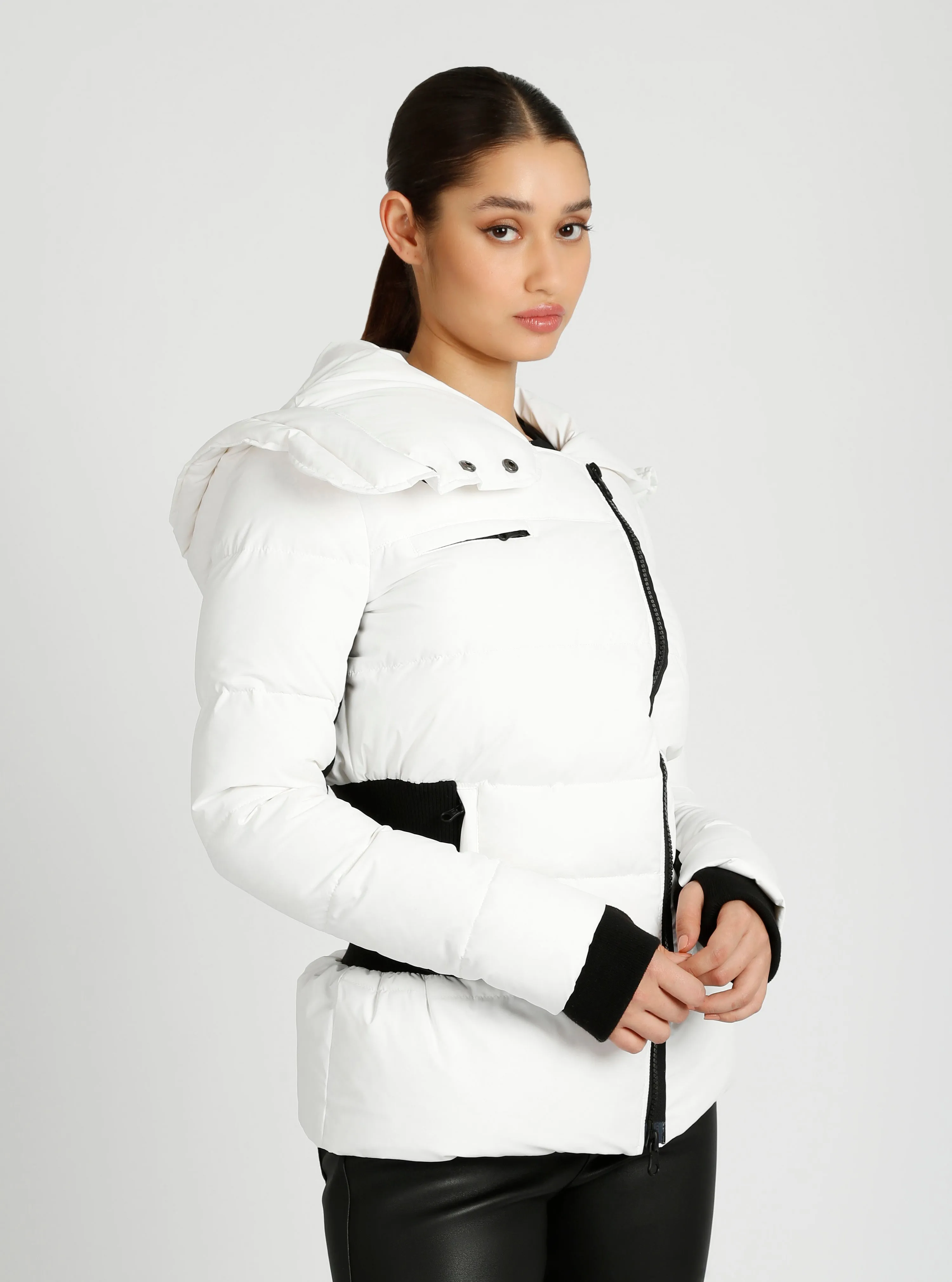 Asymmetrical Mid Puffer Parka