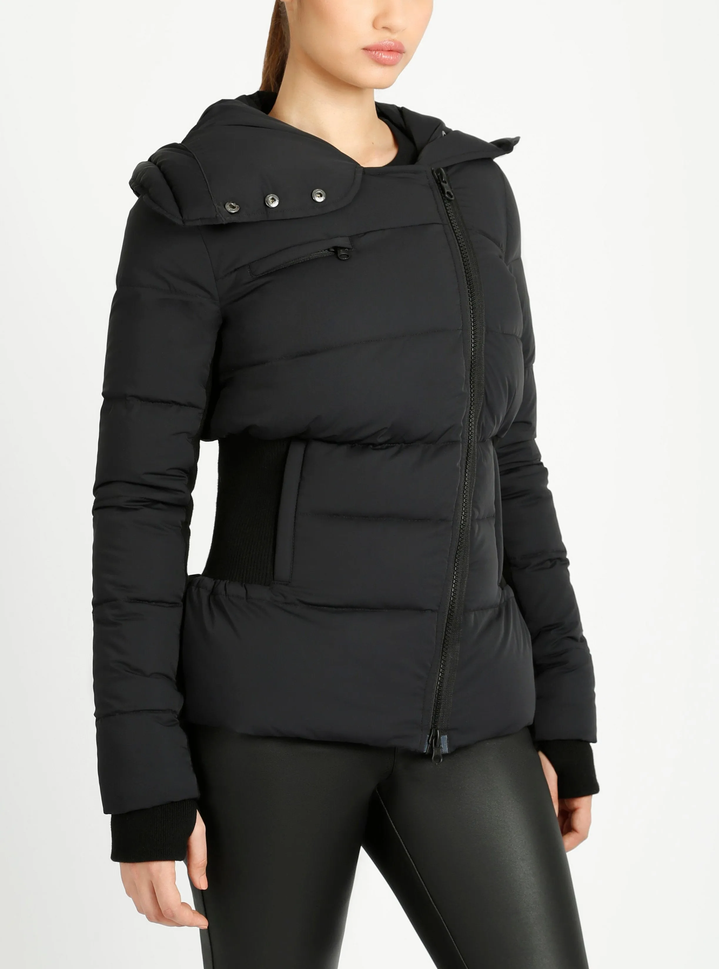 Asymmetrical Mid Puffer Parka