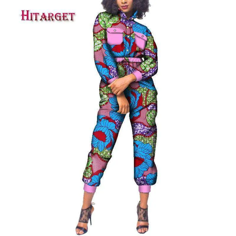 Autumn African Cotton Wax Print Jumpsuit