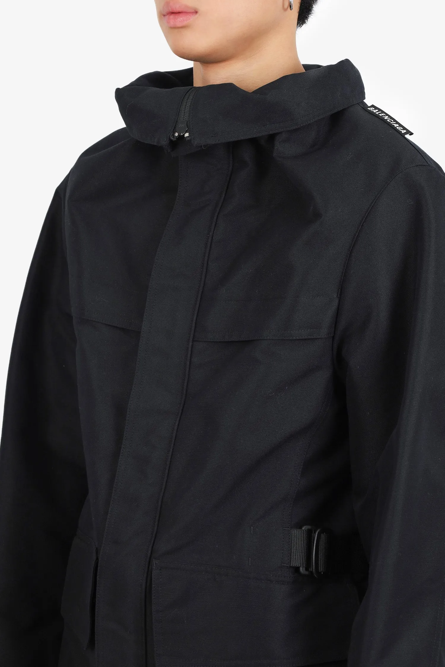 Balenciaga Black Utility Parka Size 48