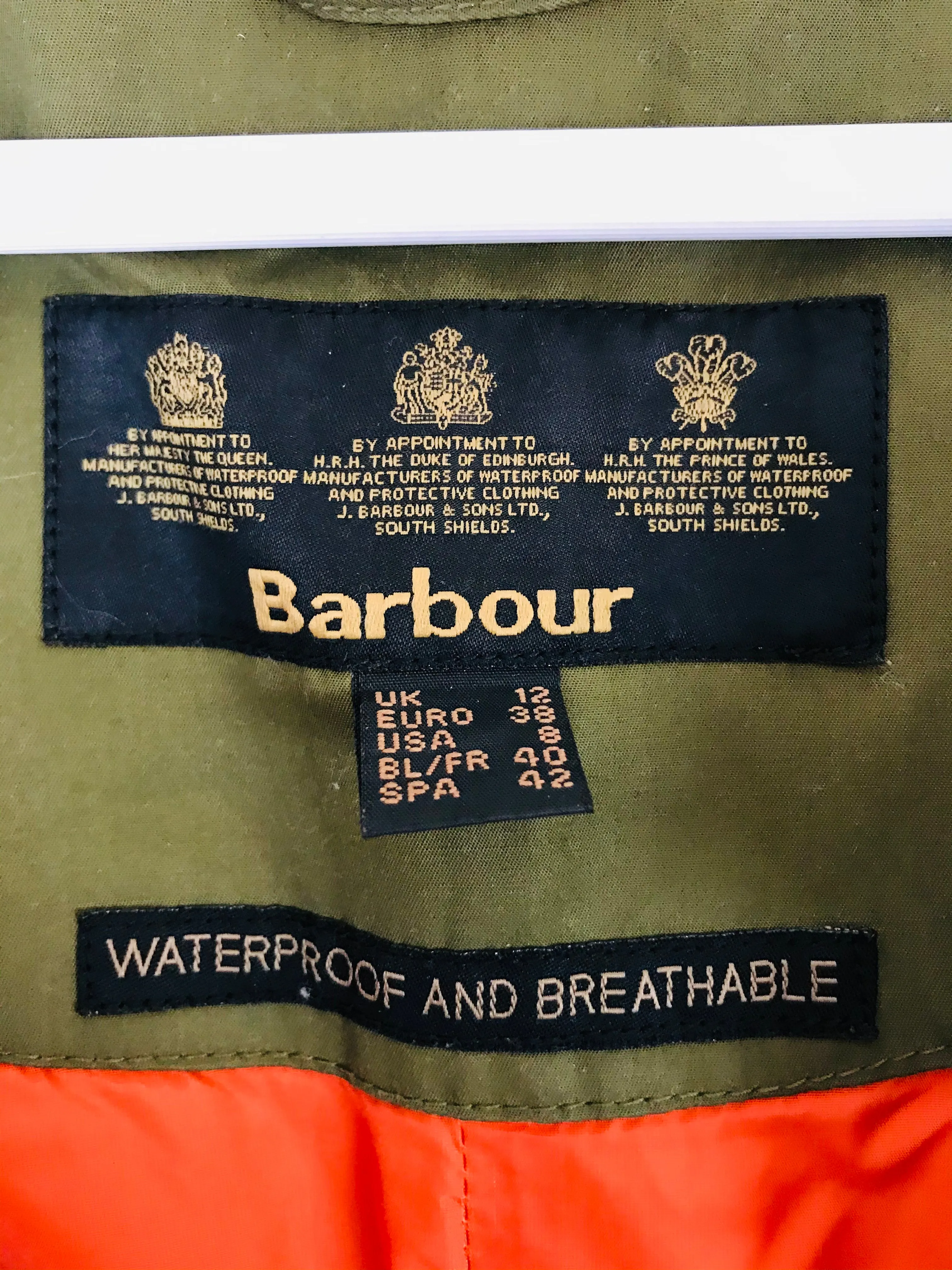 Barbour Women’s Waterproof Parka Jacket | UK12 | Khaki Green