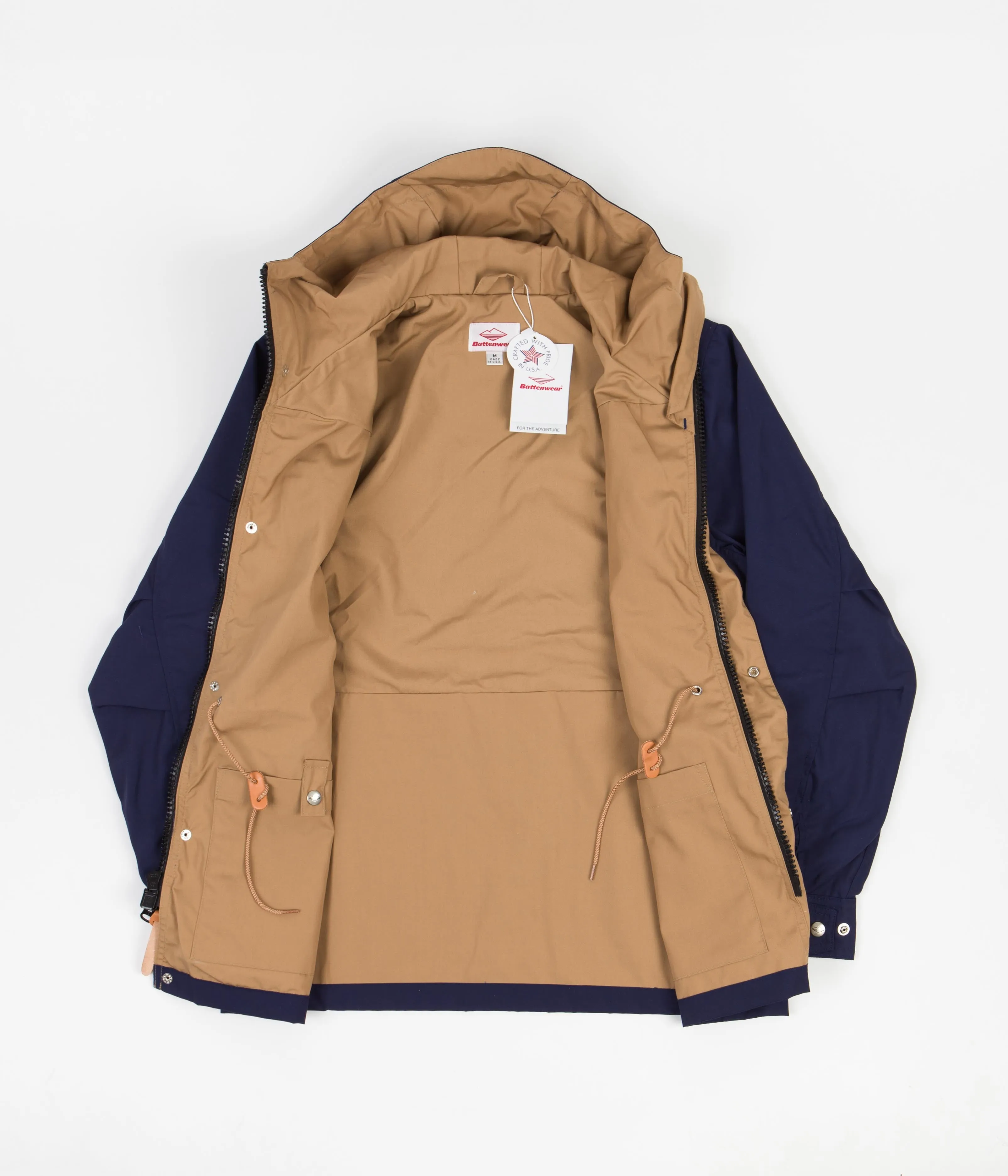 Battenwear Travel Shell Parka - Navy / Khaki