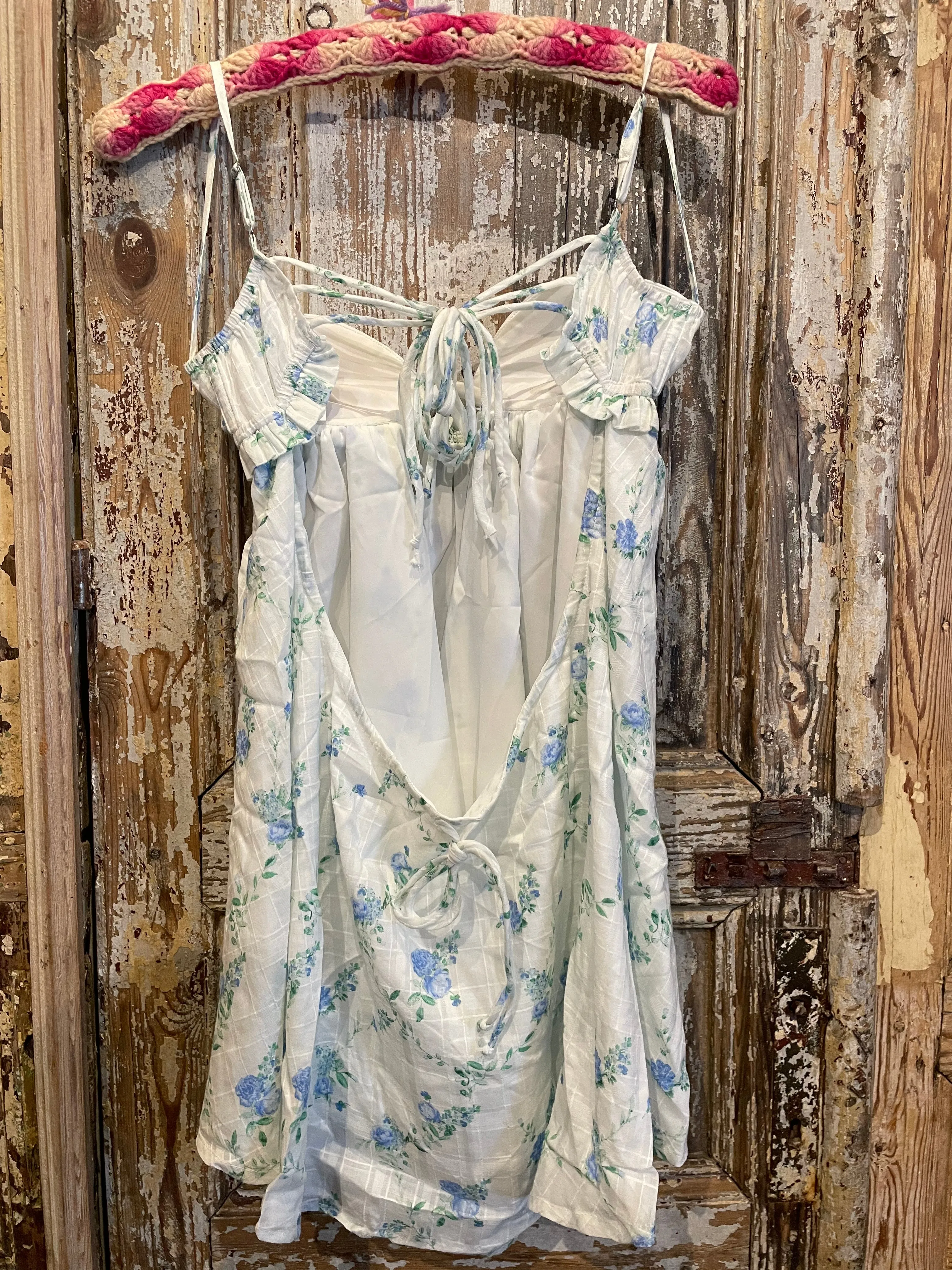 Blue Garden Floral Dress