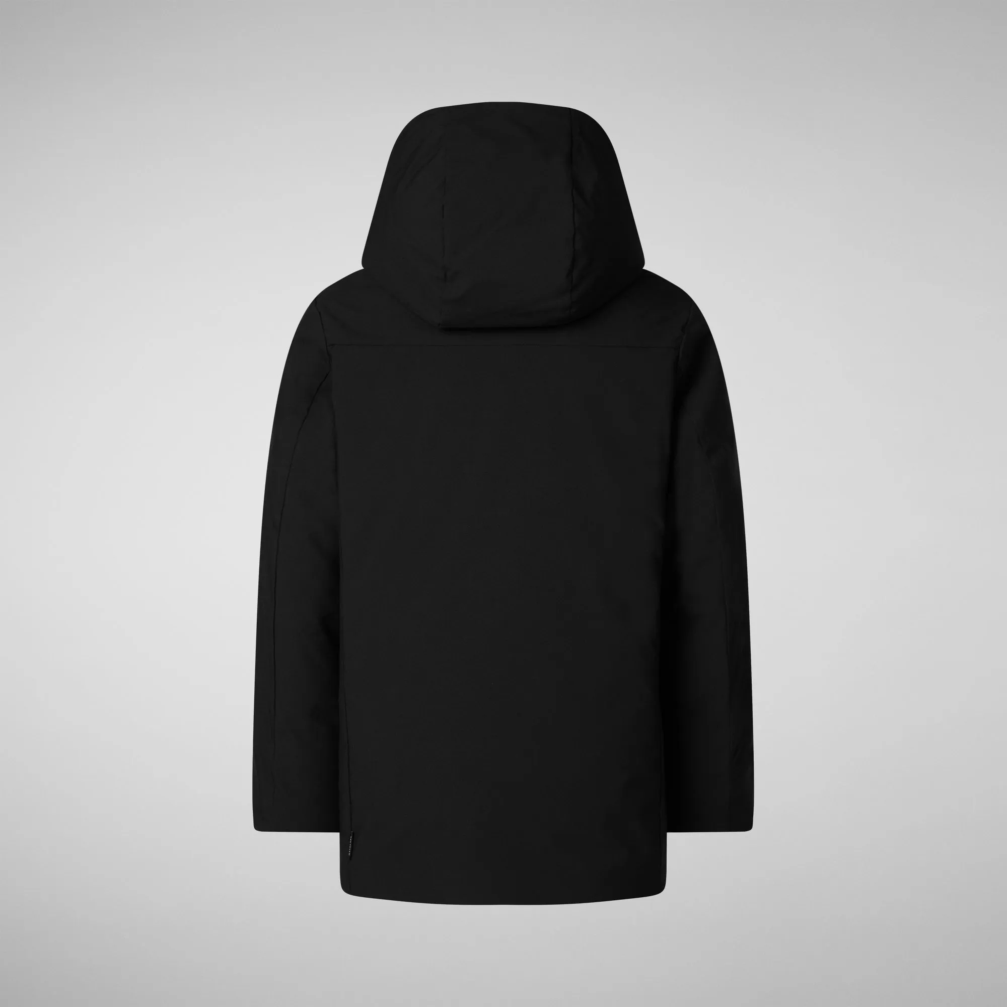 Boys' hooded parka Albi in black