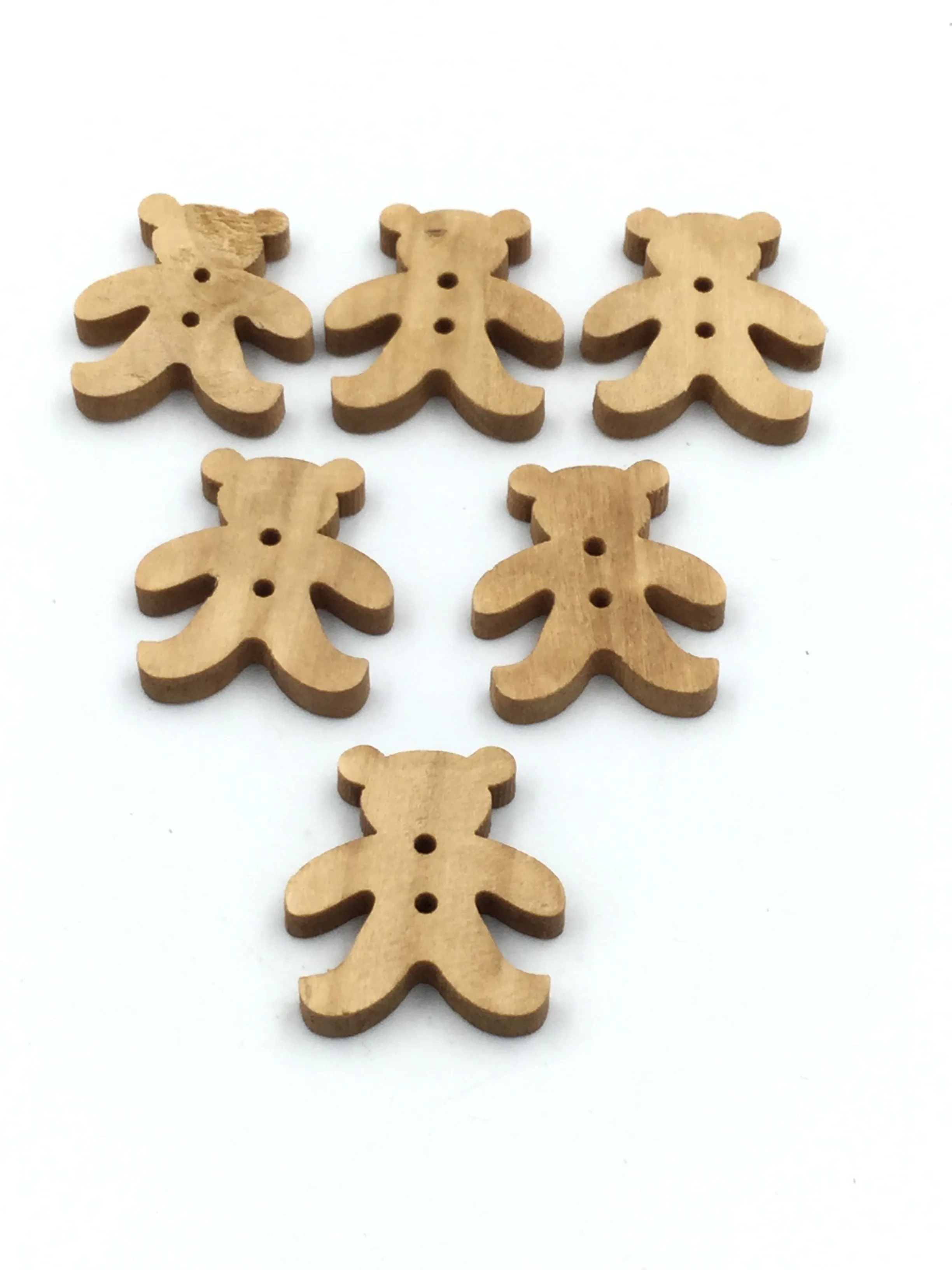 Brown Teddy Wooden Buttons