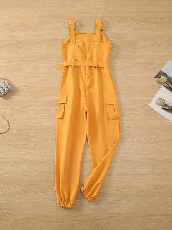 Button-Down Overall Jumpsuit