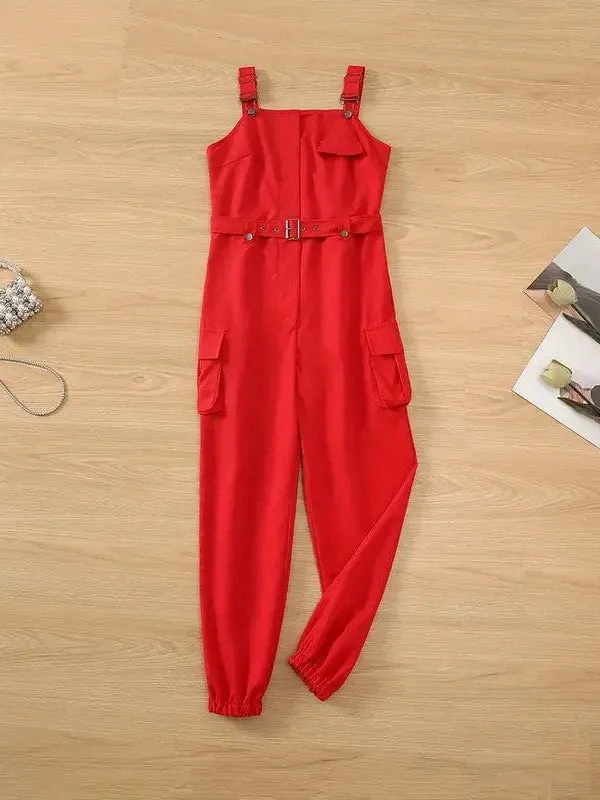 Button-Down Overall Jumpsuit