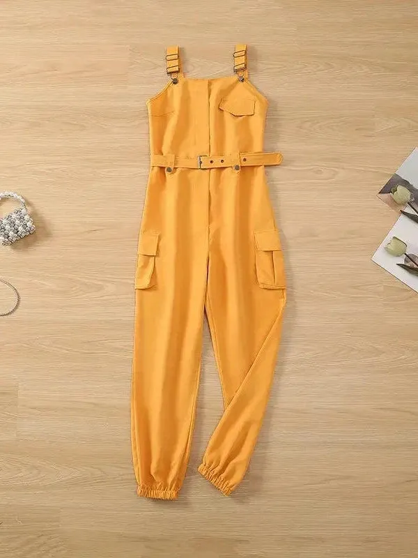 Button-Down Overall Jumpsuit