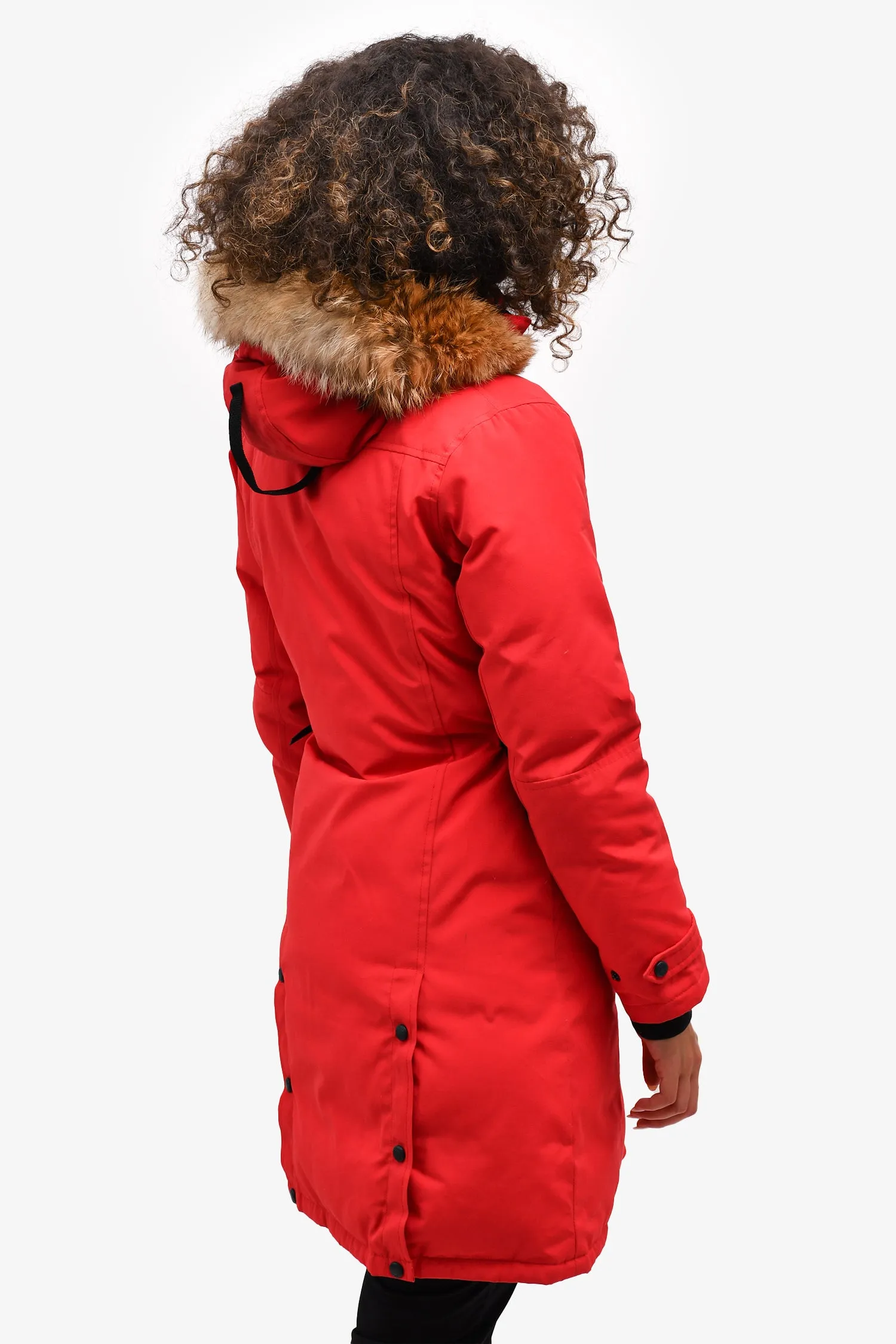 Canada Goose Red Down Parka with Removable Fur Hood Size XS