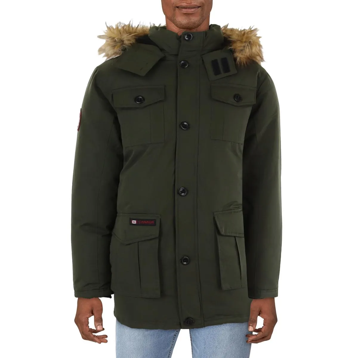 Canada Weather Gear Mens Short Cold Weather Parka Coat