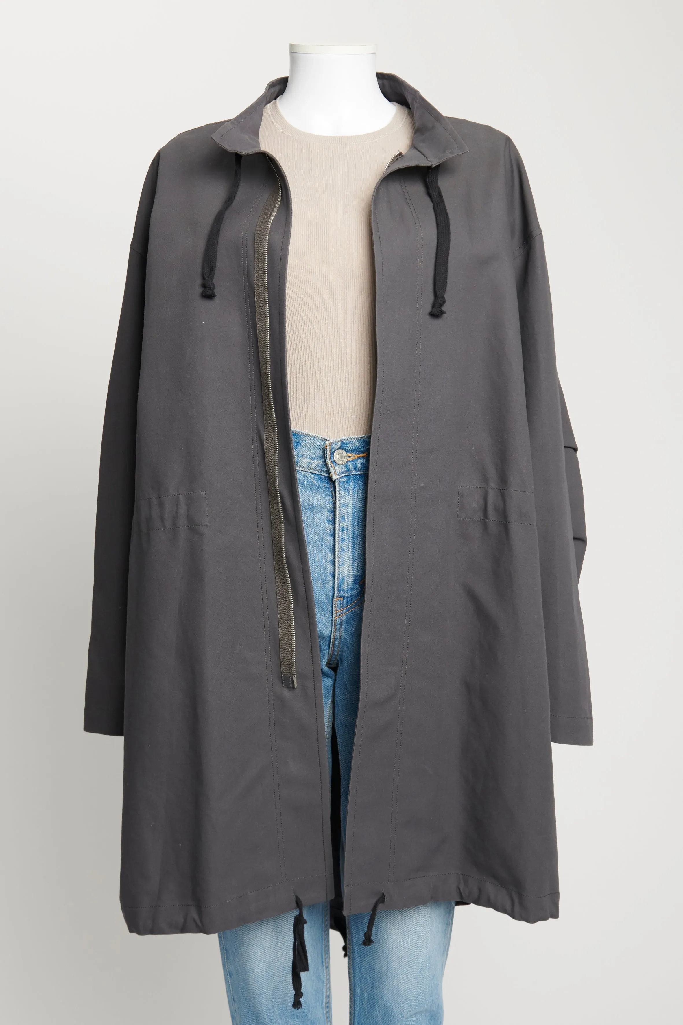 Charcoal Grey A-Line Preowned Parka