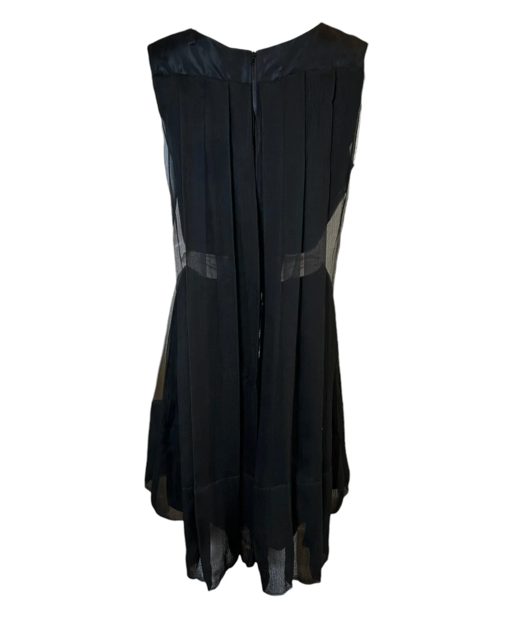 Chloé Silk Chiffon Cocktail Pleated Dress with Sash, NWT