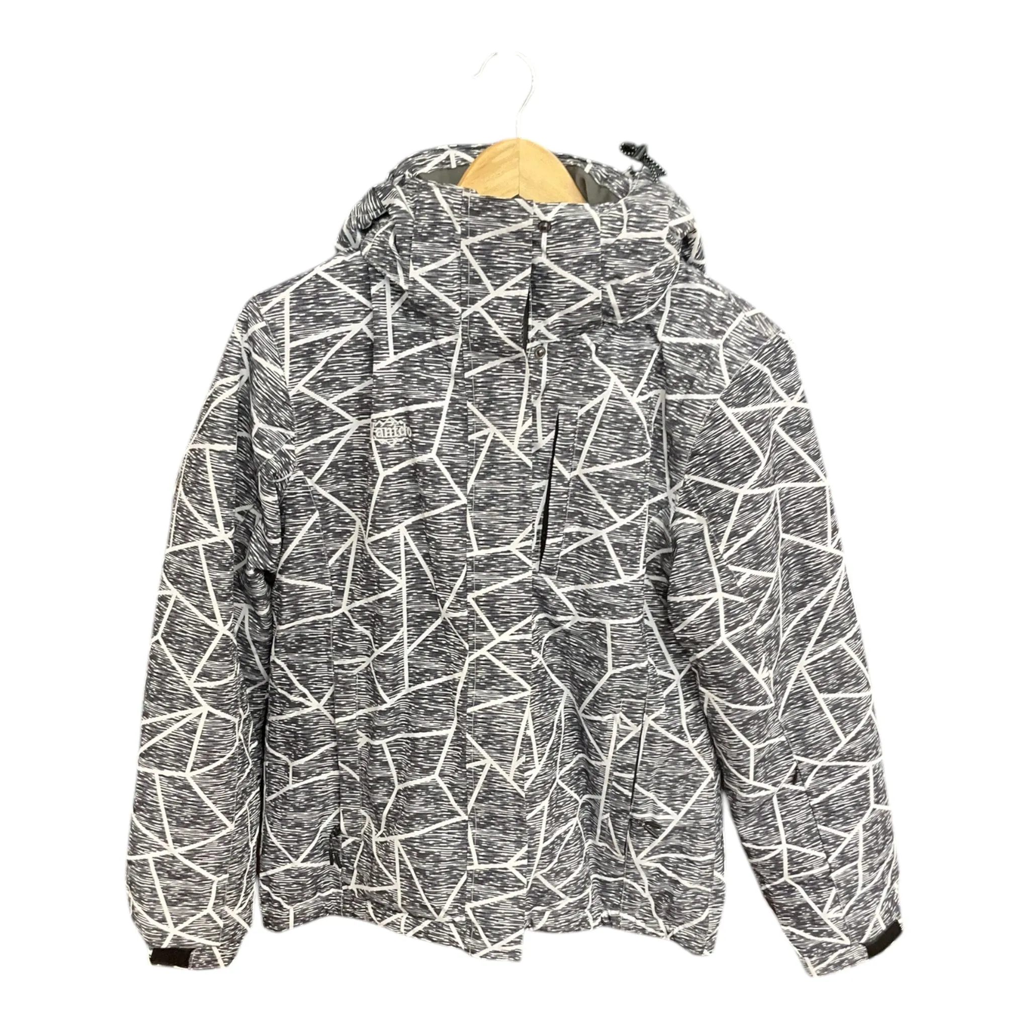 Coat Parka By Cme In Grey & White, Size: M