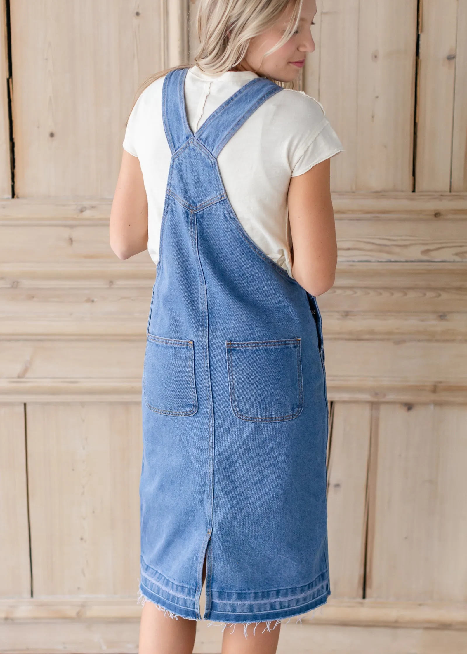 Denim Overall Skirt Dress