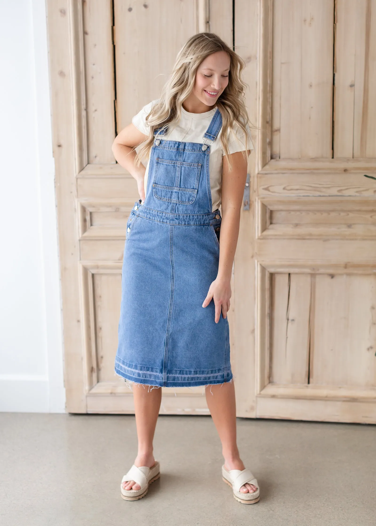 Denim Overall Skirt Dress