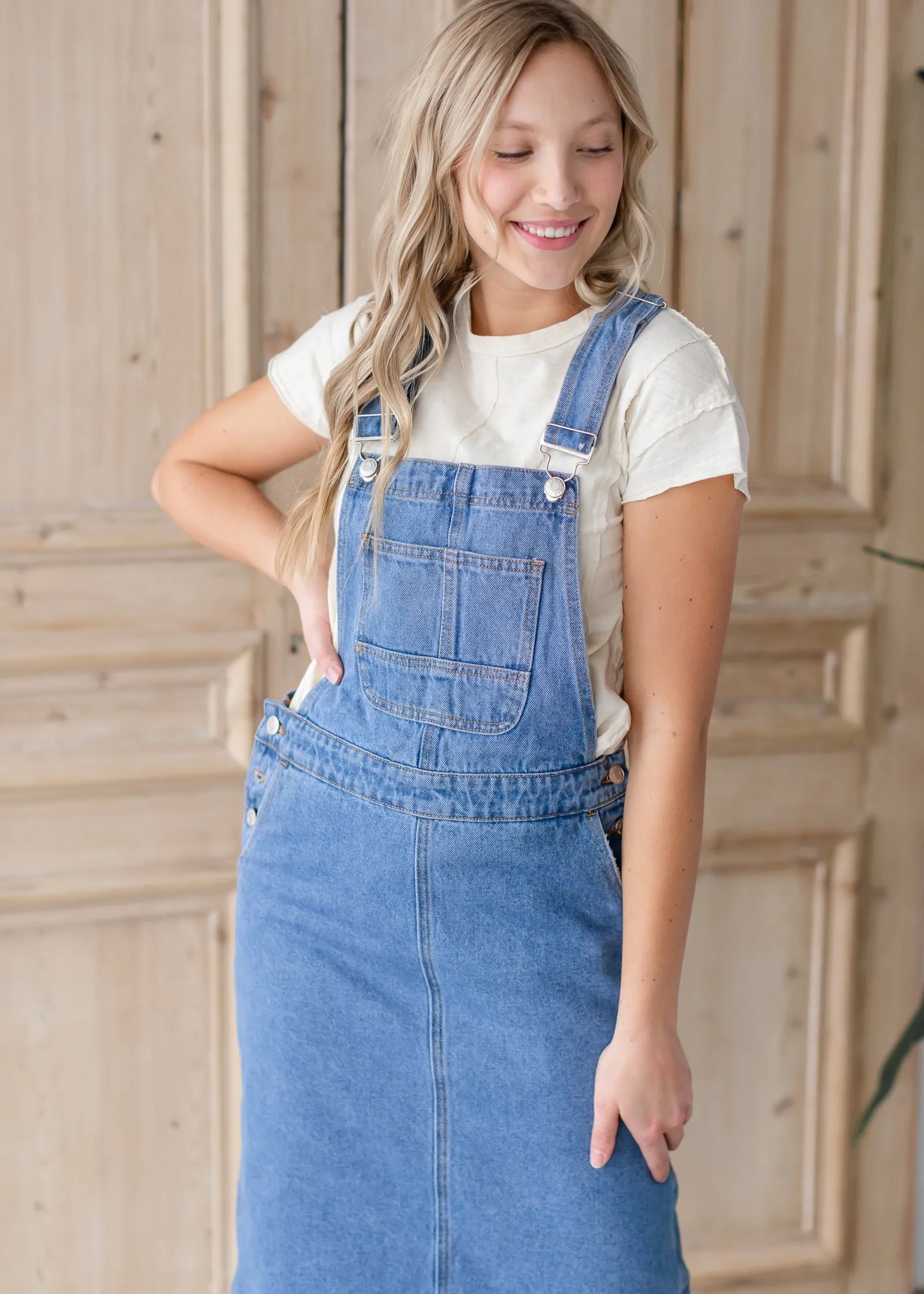 Denim Overall Skirt Dress