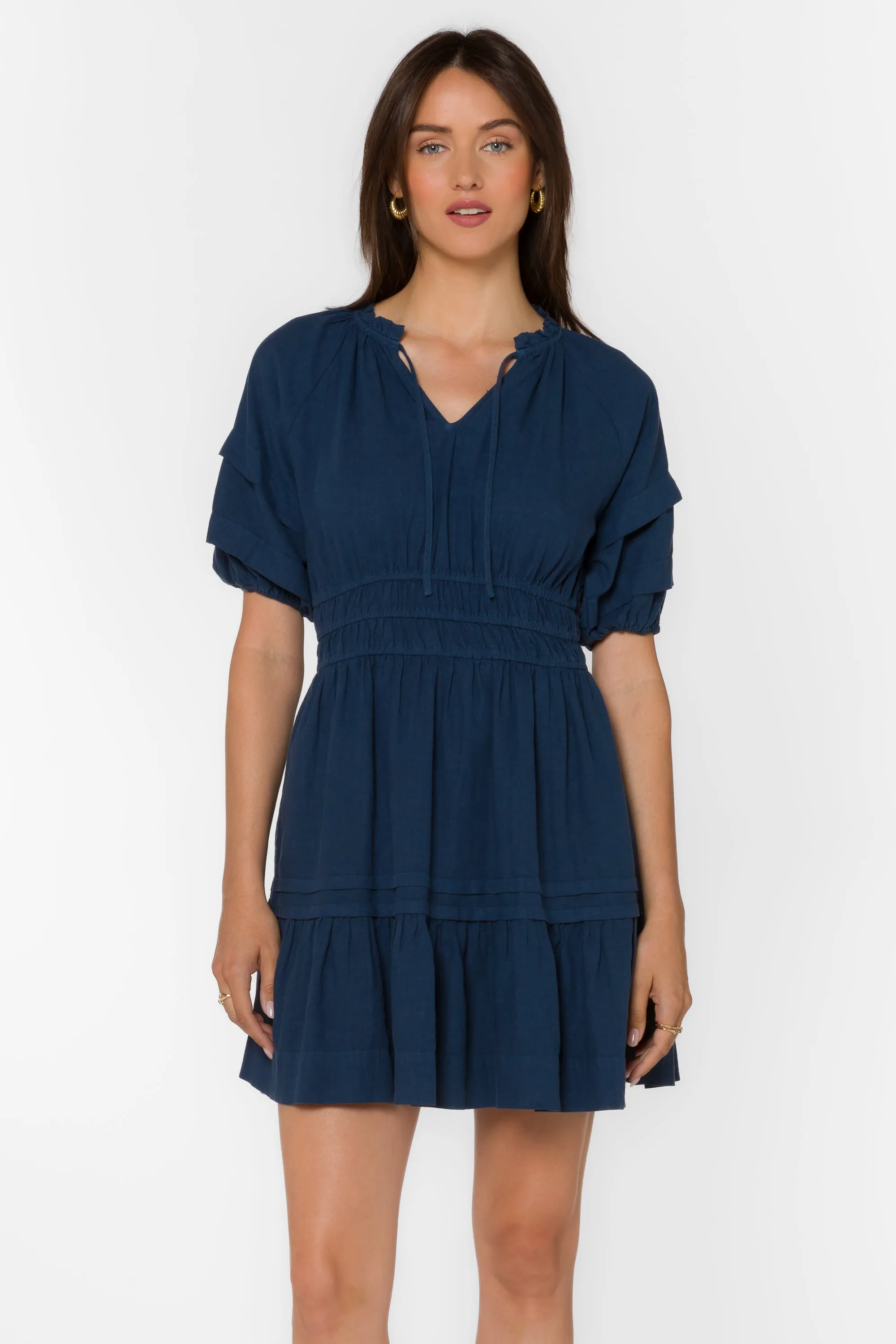 Donna French Navy Dress