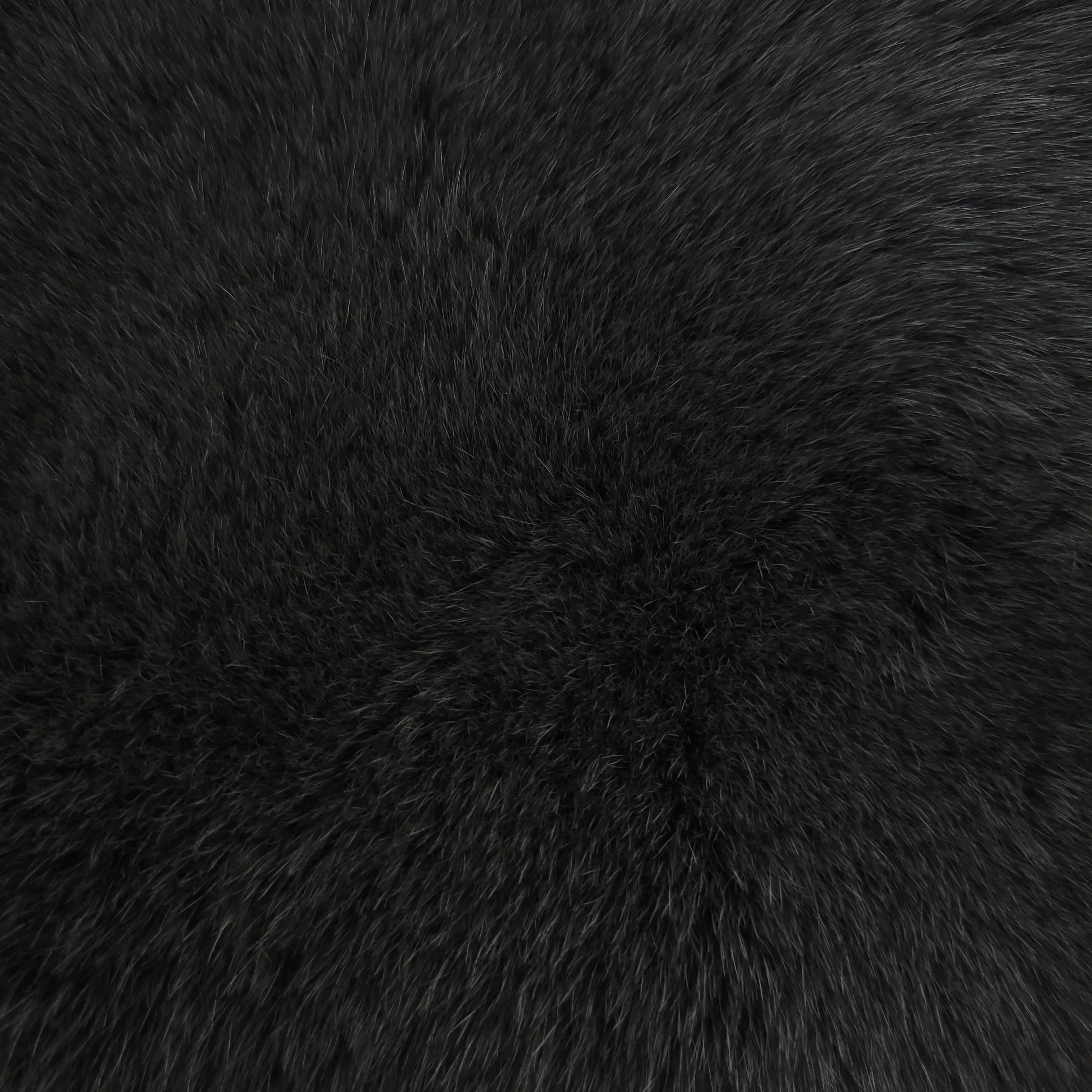 Dyed Norweigan Blue Fox Fur - Charcoal