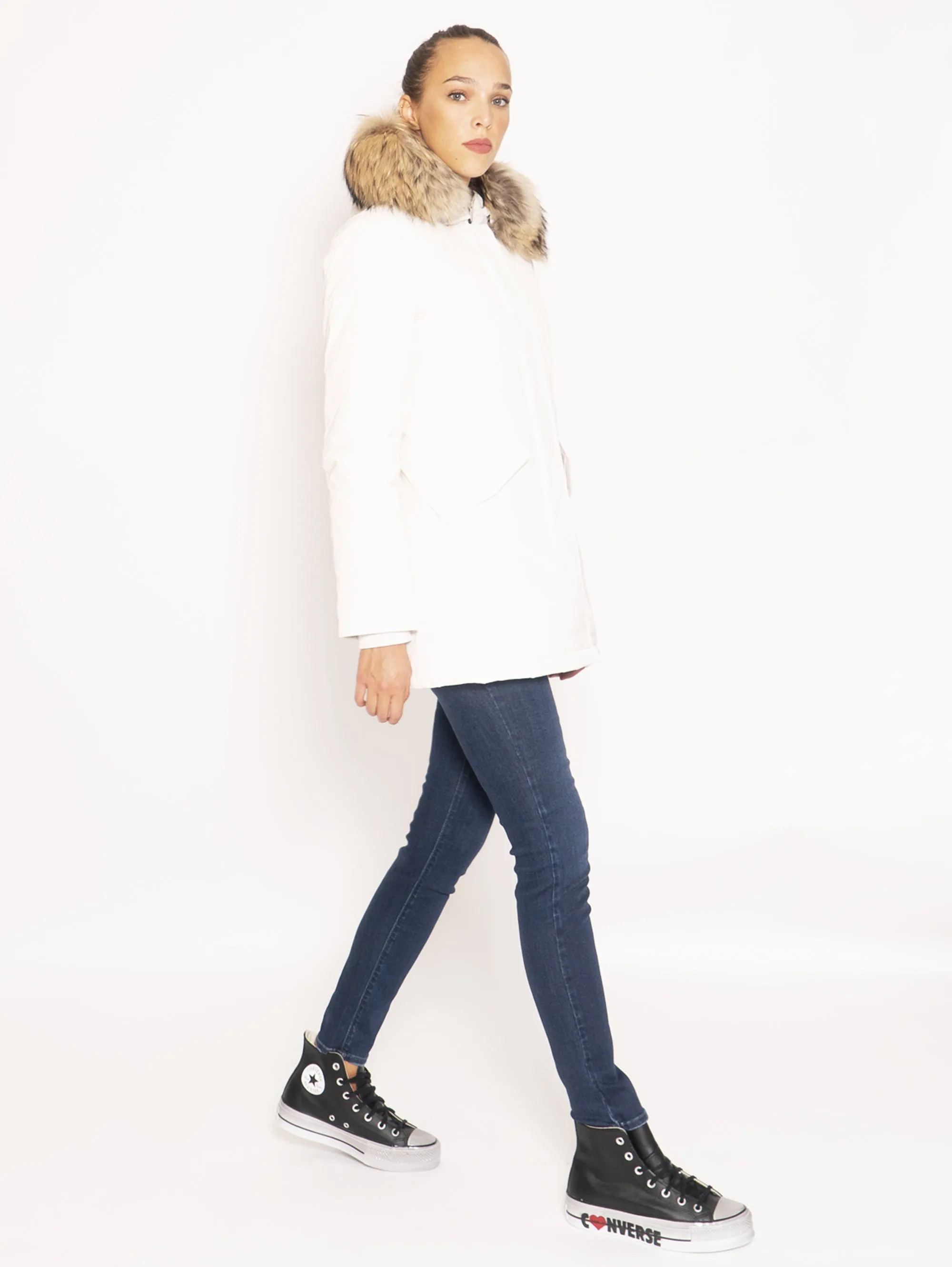 Giaccone Parka in Shape Memory - Bianco