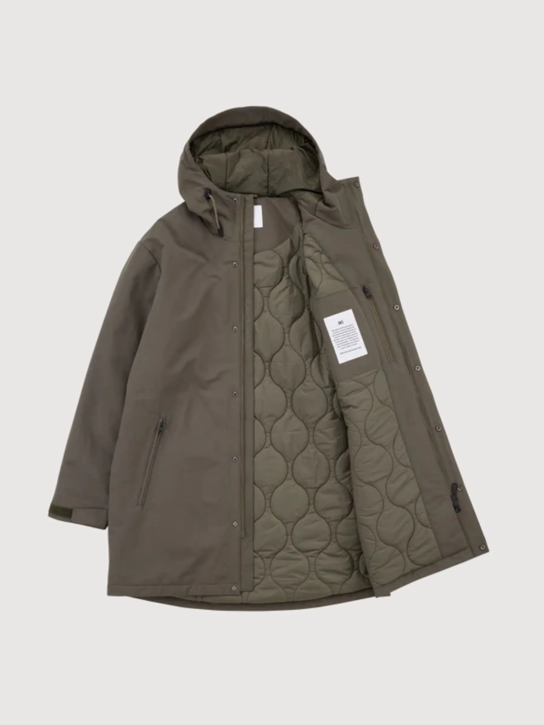 Glacier Dusty Olive Man Parka | Makia