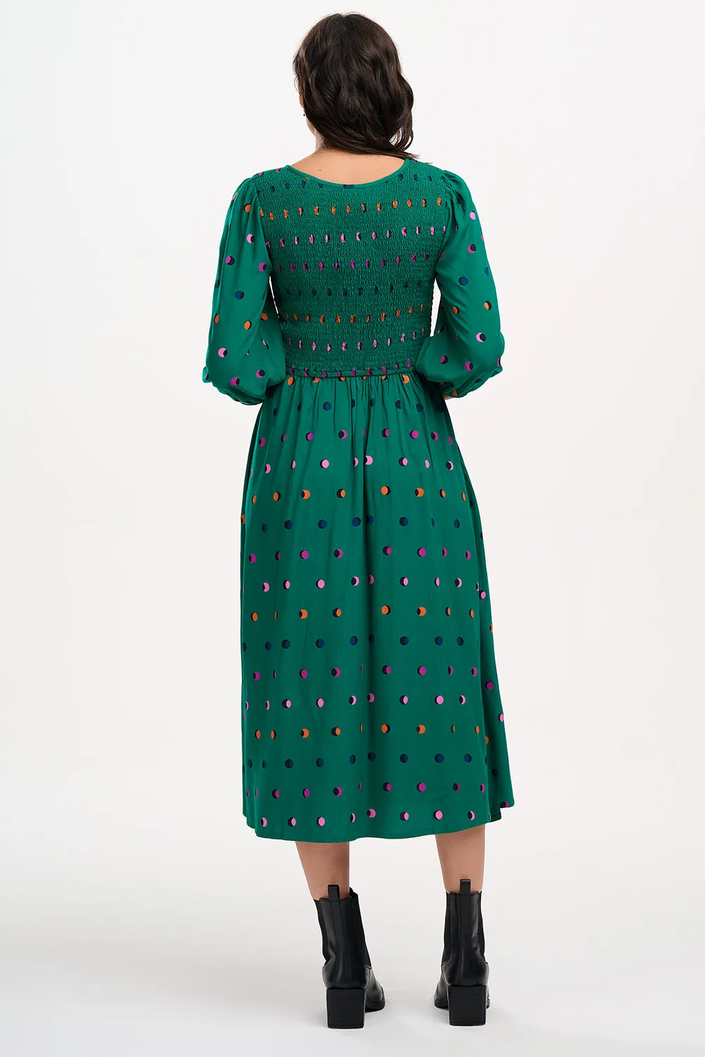 Gretel Shirred Midi Dress