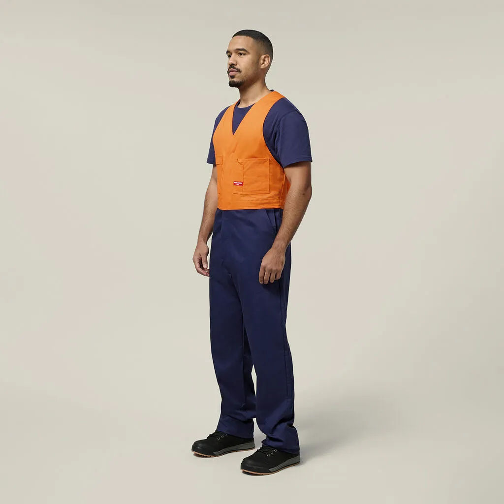 Hard Yakka Hi-Vis 2Tone Action Back Cotton Drill Overall (Y01526)