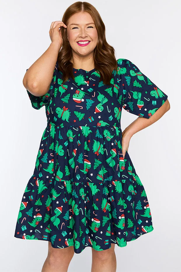 Isadora Dino Christmas Dress