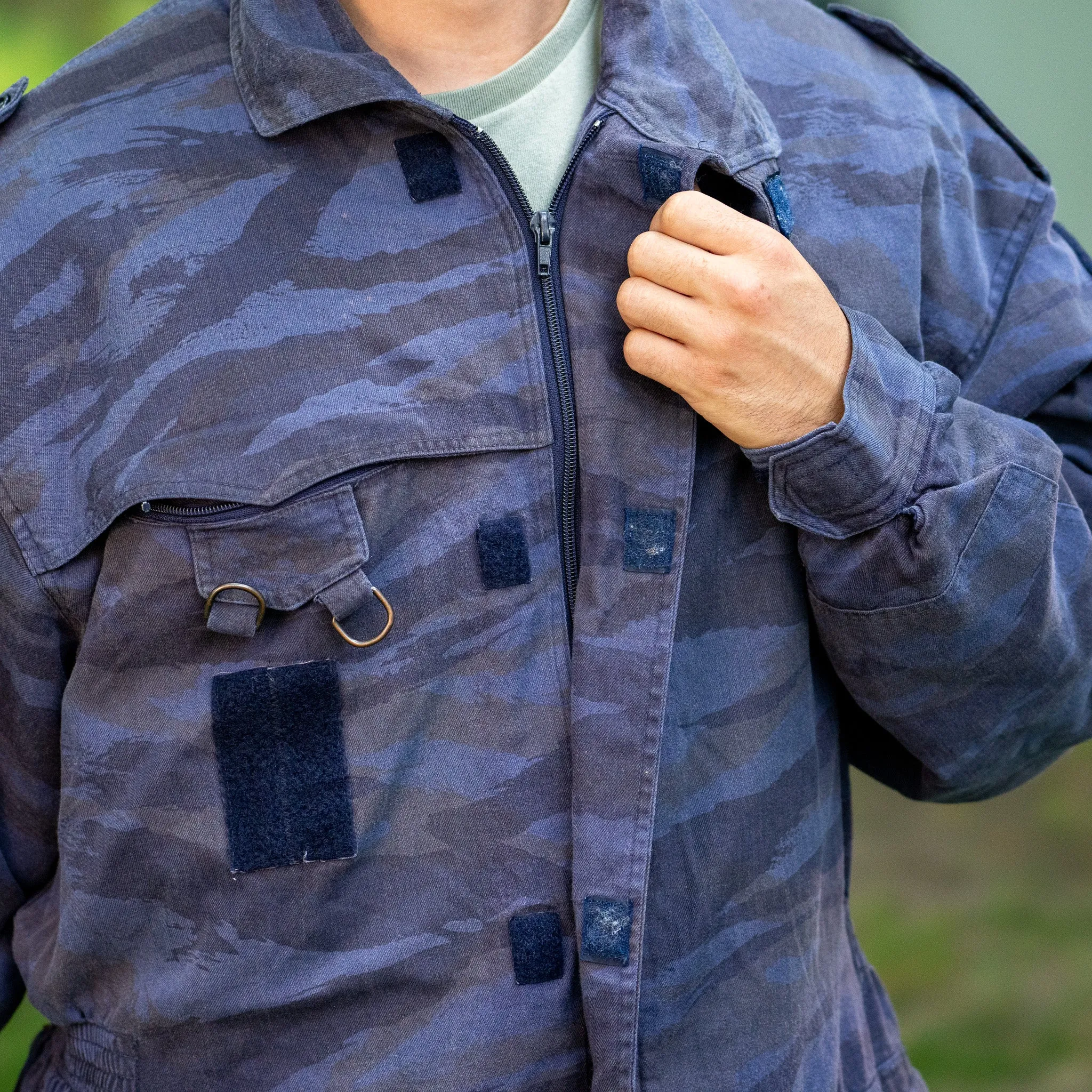 Issued Serbian Milicijia Blue Tigerstripe Parka