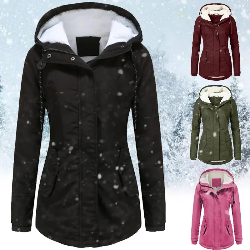 Jaqueta Parka Feminina Forrada com Lã para Inverno Glacier - Ziômen - Promoção de Inverno Setembro