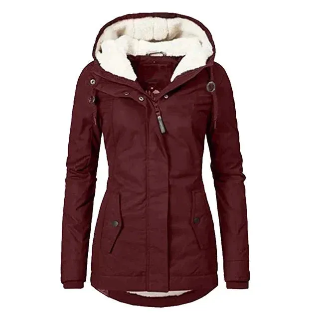 Jaqueta Parka Feminina Forrada com Lã para Inverno Glacier - Ziômen - Promoção de Inverno Setembro