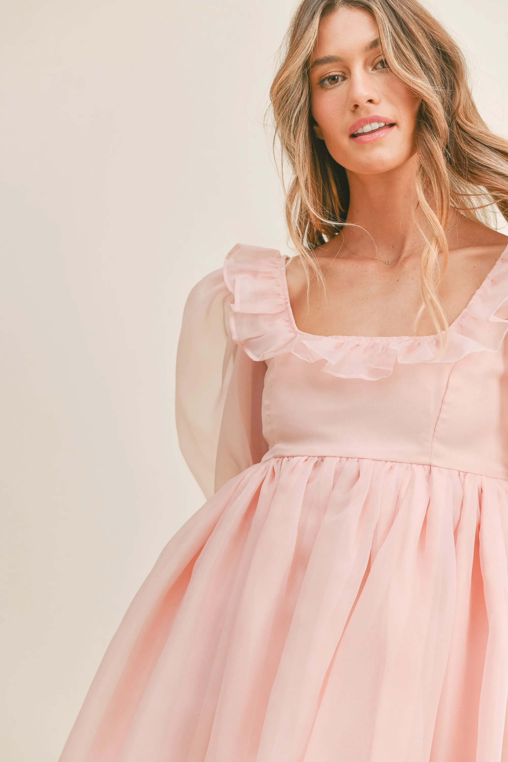 JOSEPHINE RUFFLE  BABYDOLL DRESS