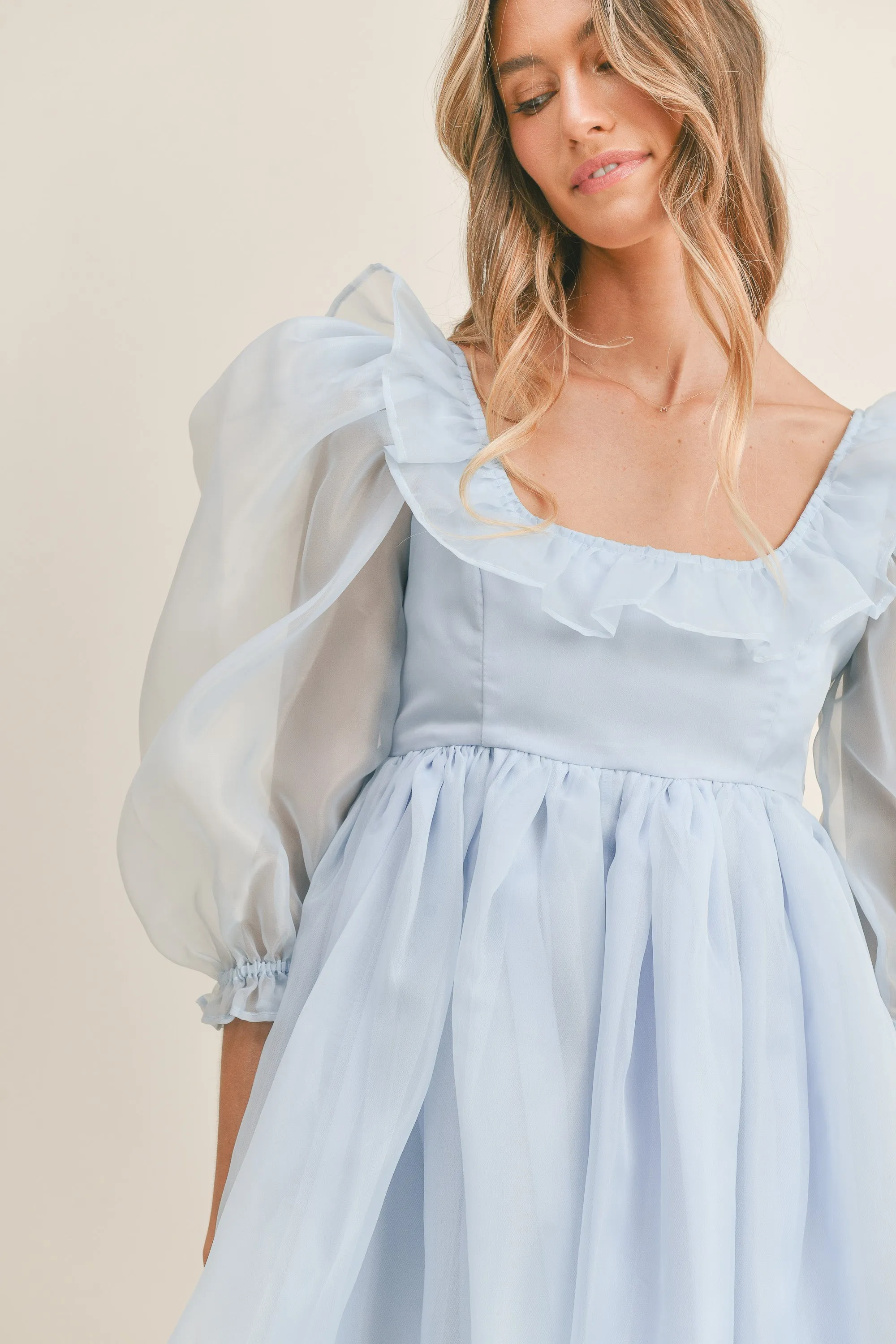 JOSEPHINE RUFFLE  BABYDOLL DRESS