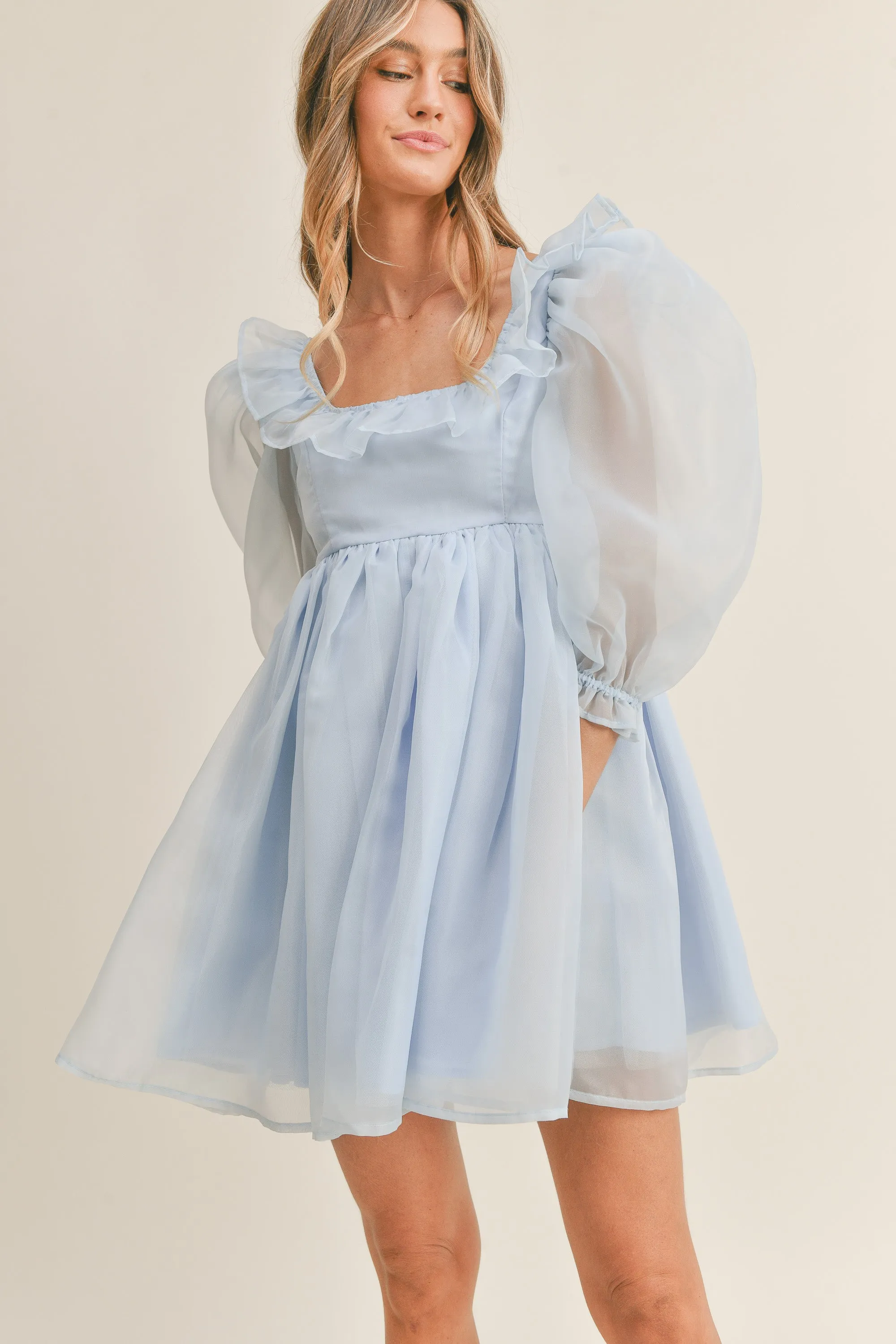 JOSEPHINE RUFFLE  BABYDOLL DRESS