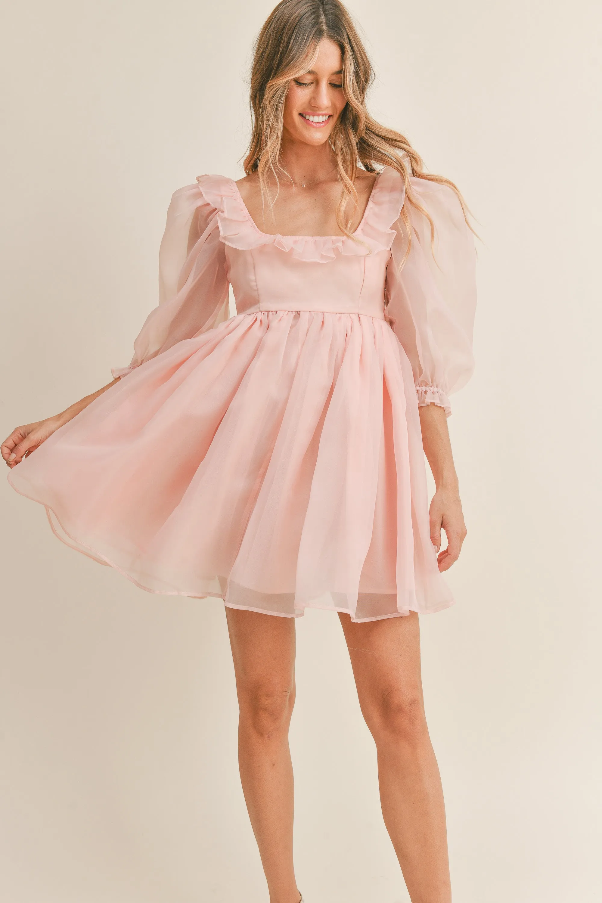 JOSEPHINE RUFFLE  BABYDOLL DRESS