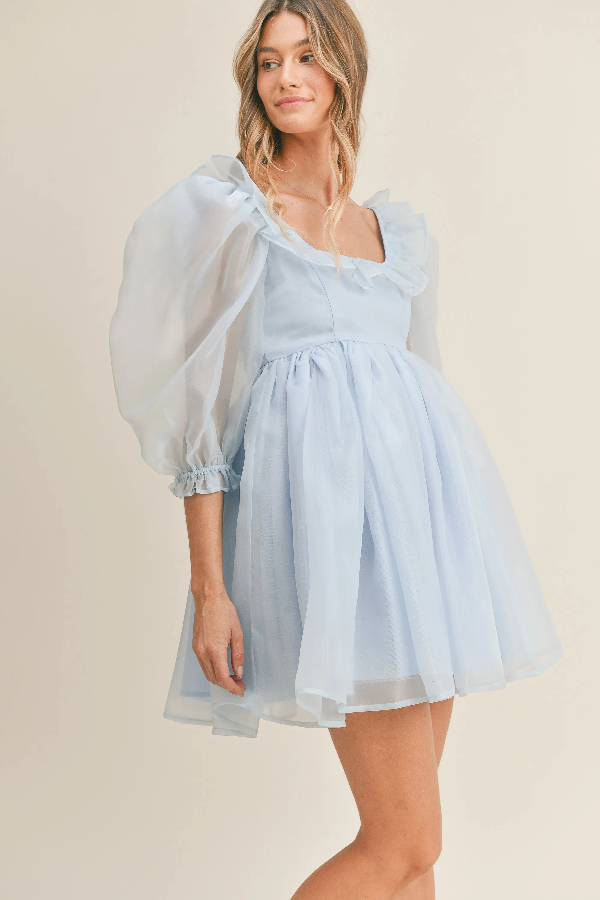 JOSEPHINE RUFFLE  BABYDOLL DRESS