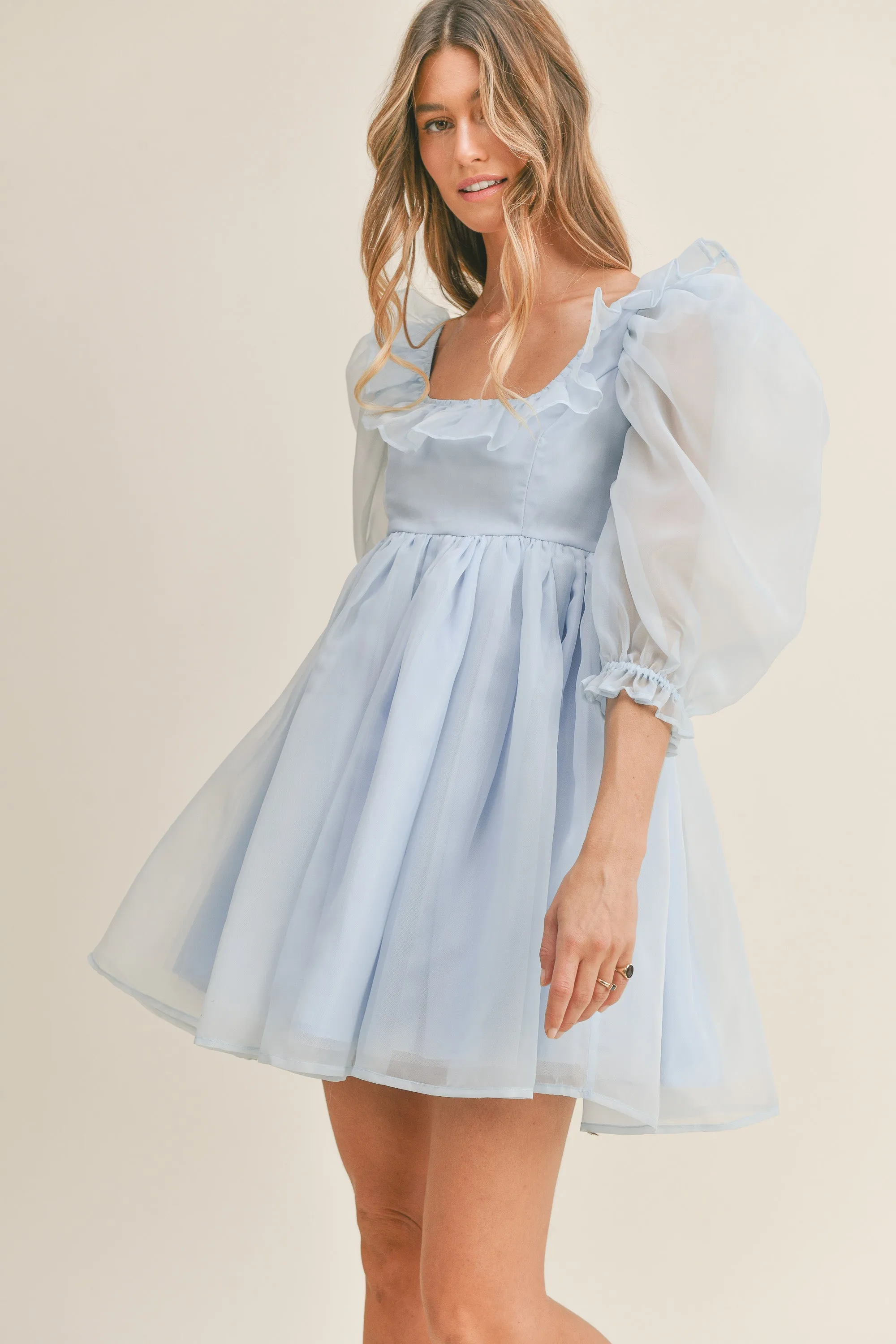 JOSEPHINE RUFFLE  BABYDOLL DRESS