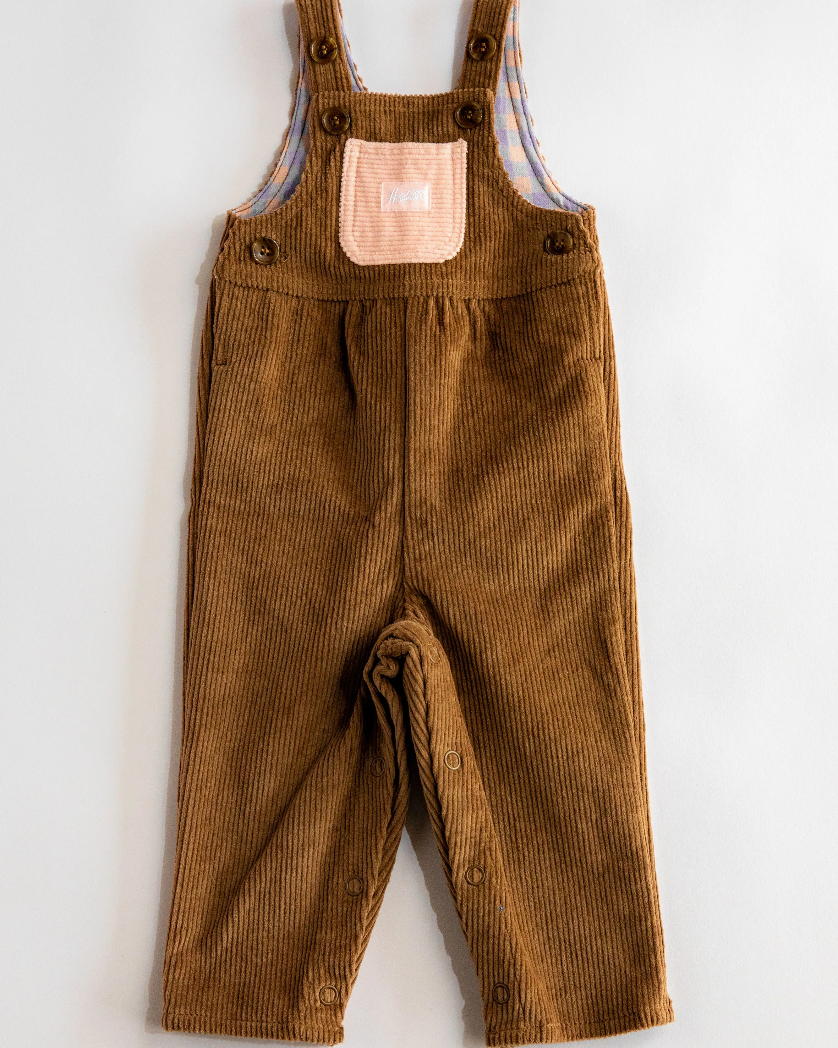 Kid's Overall (Brown/Powder Pink)