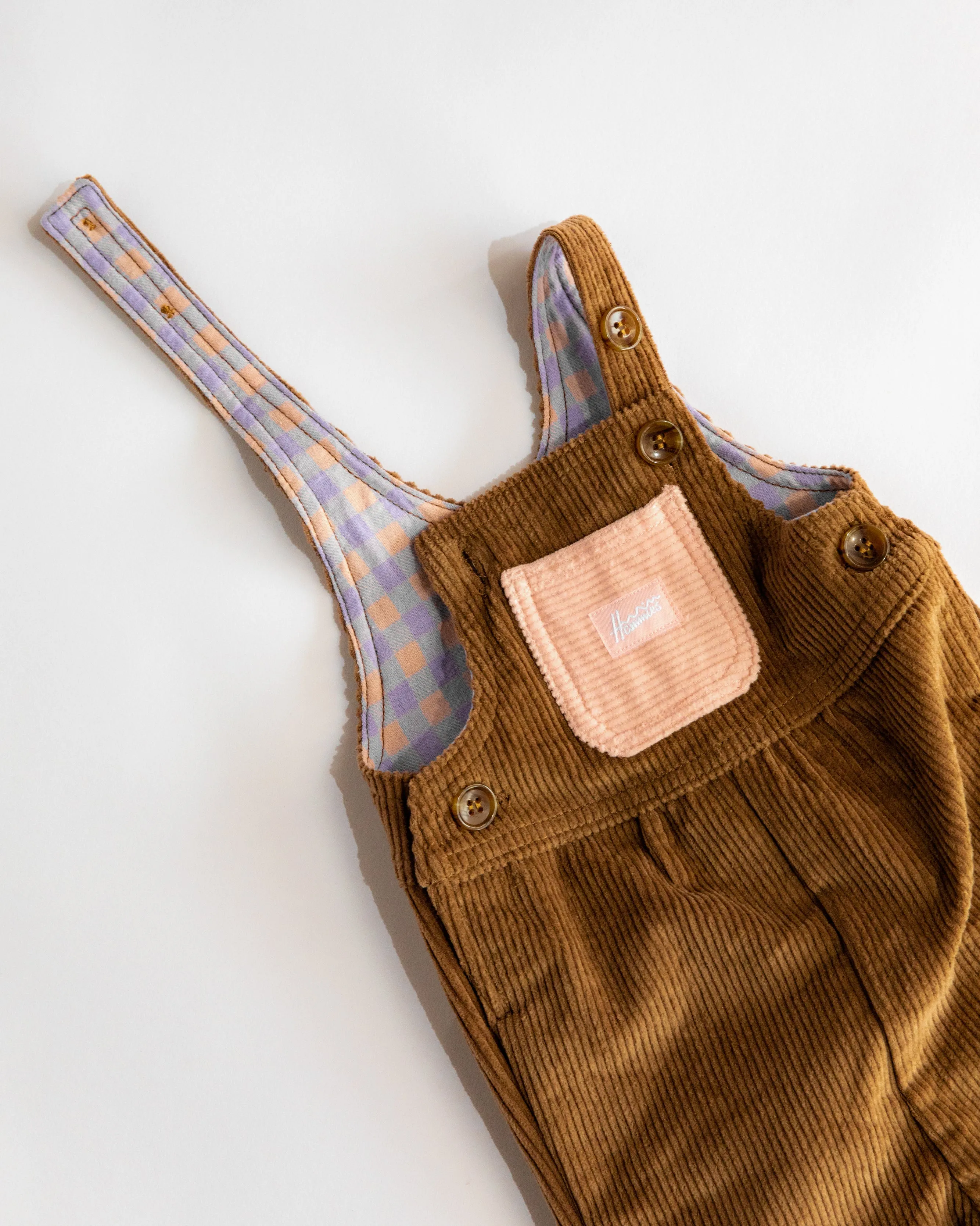 Kid's Overall (Brown/Powder Pink)