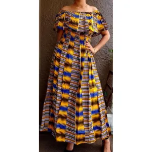 Long Kente Maxi Dress