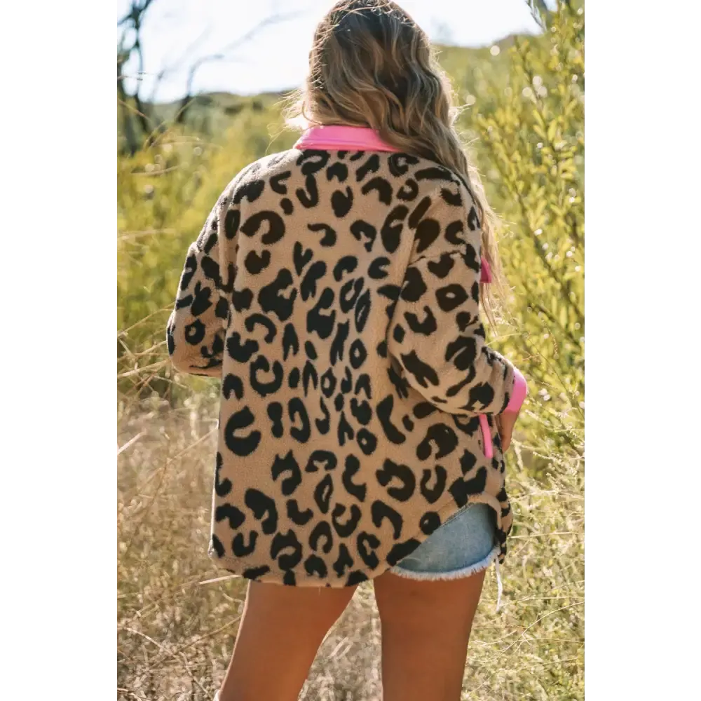 Luxurious Leopard Print Teddy Coat for Timeless Designer Clothing