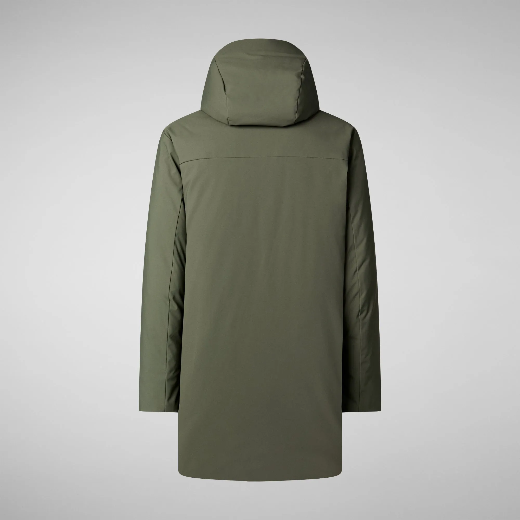 Man's hooded parka Daucus in laurel green