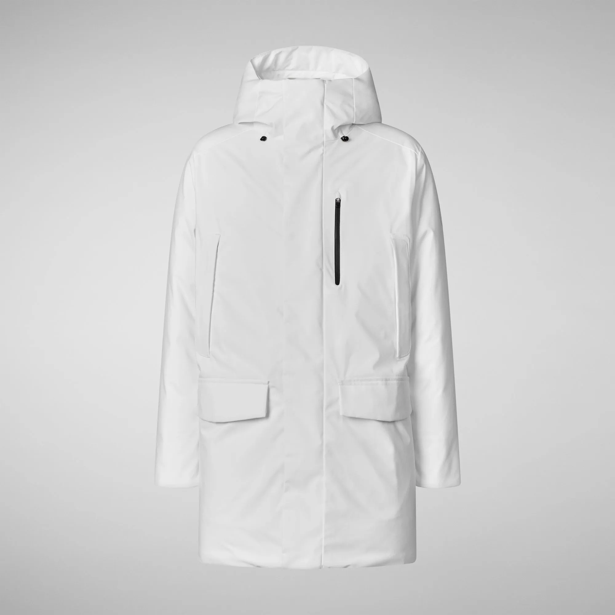 Man's hooded parka Daucus in white